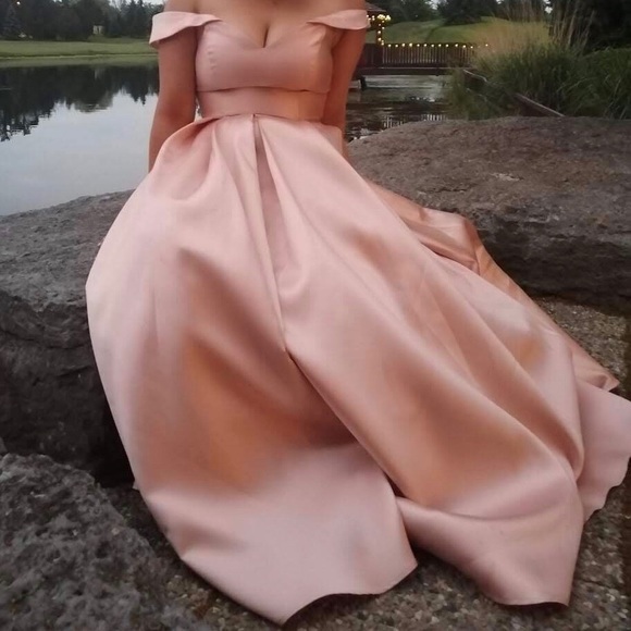 Blush Pink Ballgown Prom Dress - Picture 2 of 5